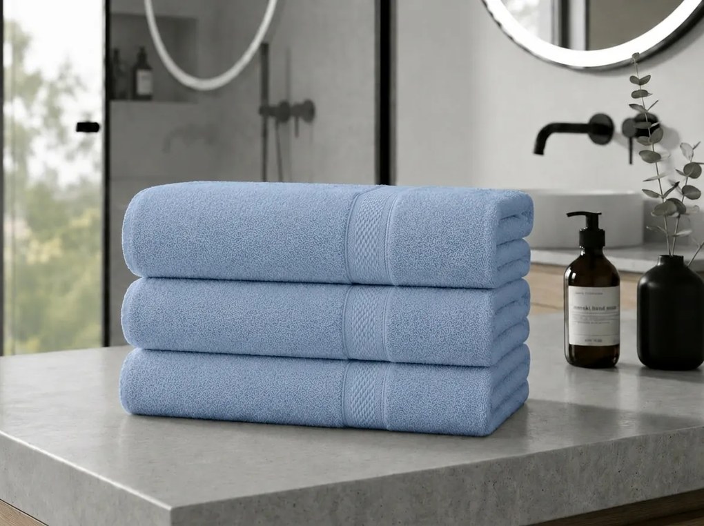 Ręcznik CLARYSSE ELEGANCE 70x140 cm niebieski, 100% bawełna
