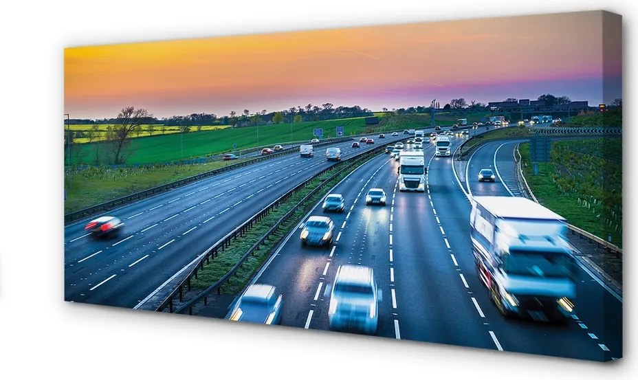 Obraz na płótnie Autostrada pod Błękitnym Niebem