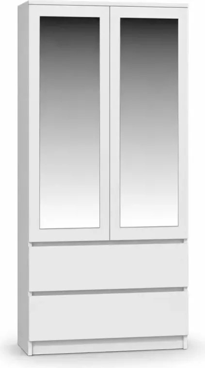 Szafa z lustrem Suzi 90 cm 2 szuflady 2 drzwi