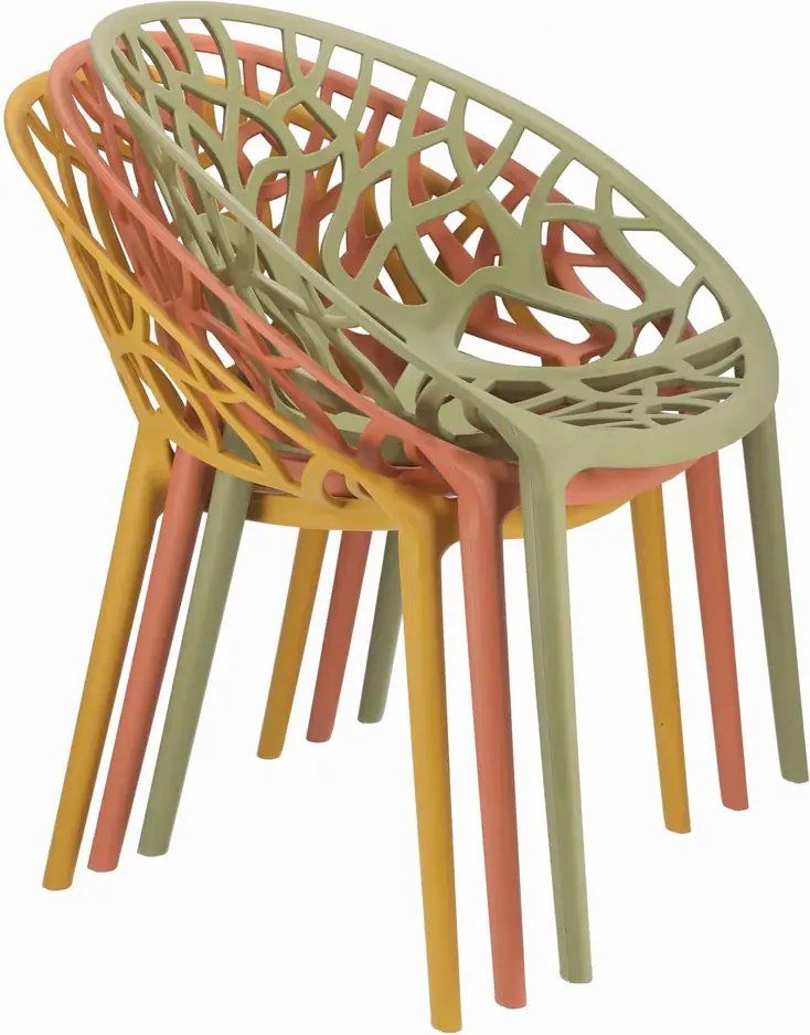 Ażurowe Nowoczesne Krzesło Na Balkon Szałwia T5-P18