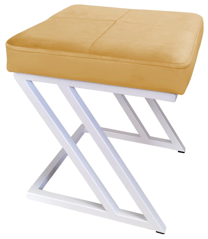 Pufa ZETA LOFT taboret podnóżek podstawa biała MG15