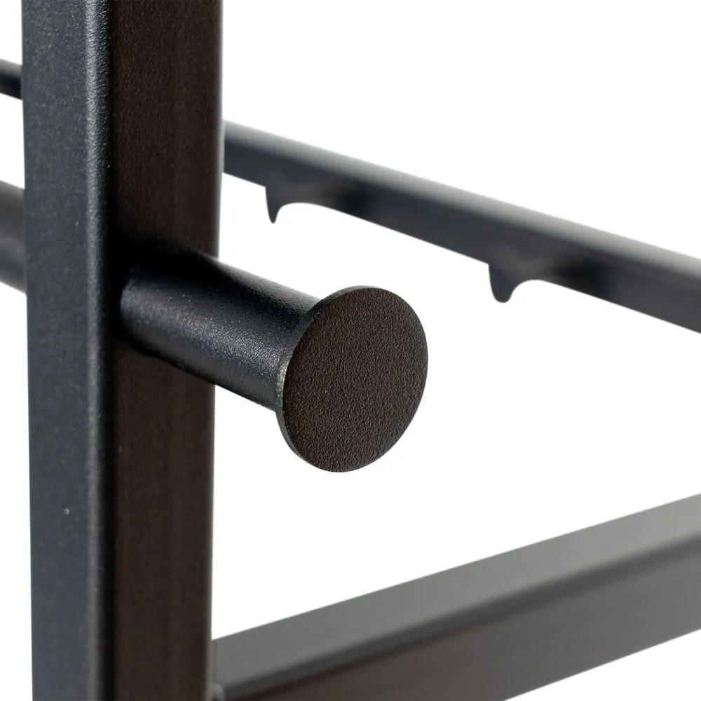 Czarny metalowy wieszak ścienny z półką 76 cm Marco – Spinder Design