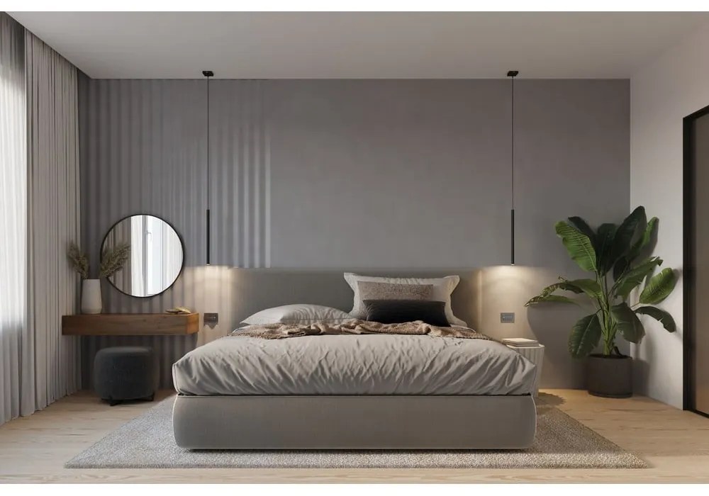 Czarna lampa wisząca Sollux Fideus Single