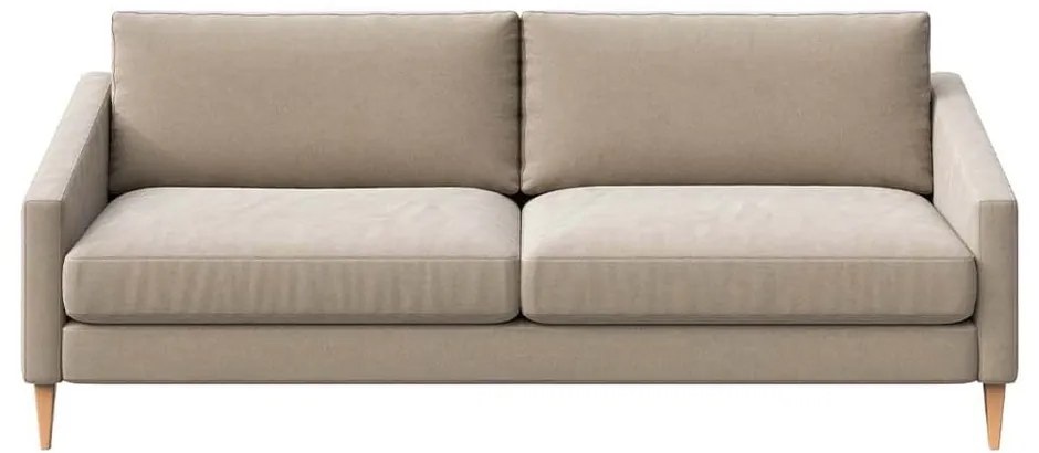 Beżowa aksamitna sofa 200 cm Karoto – Ame Yens