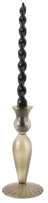 Zielony szklany świecznik PT LIVING Swirl, wys. 17 cm