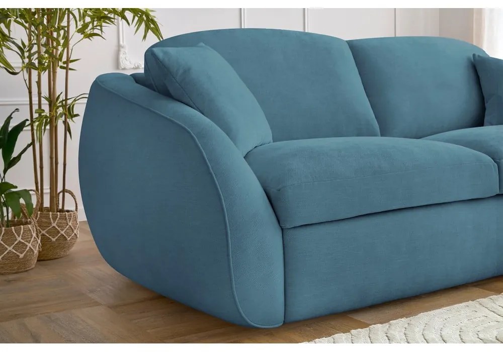 Niebieska rozkładana sofa 235 cm Cezanne – Bobochic Paris