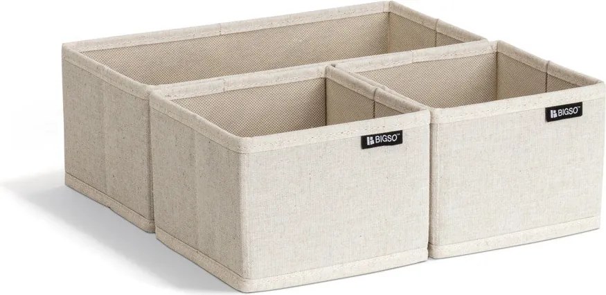Tekstylne organizery do szuflady zestaw 3 szt. Soft Storage – Bigso