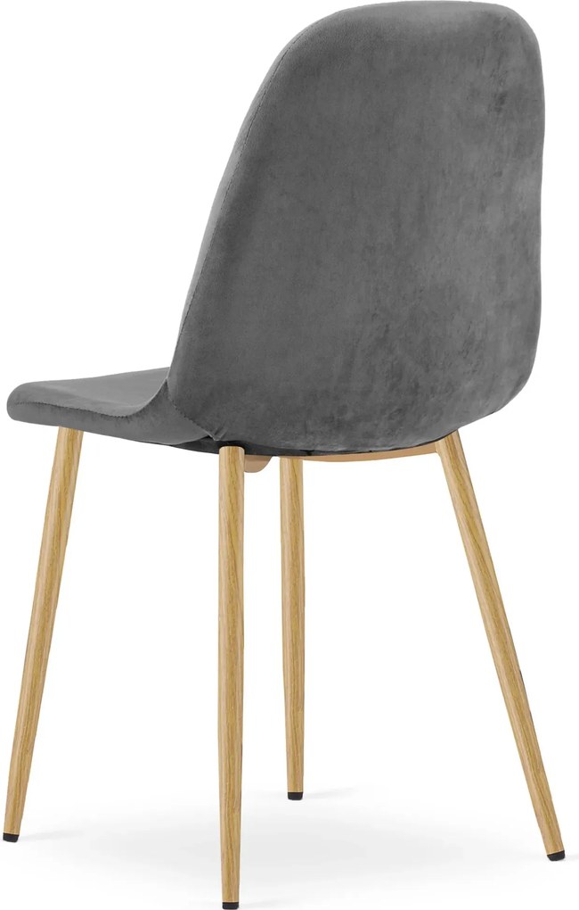 Ciemnoszare krzesło tapicerowane do salonu B3-R26