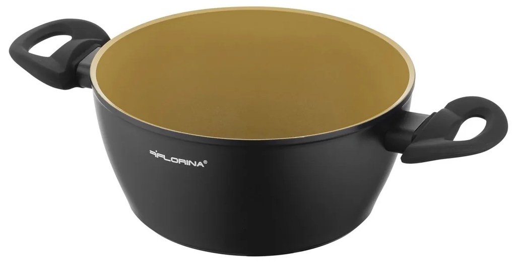 Florina Aluminiowy garnek z pokrywką AmVegan byMateusz Gessler, 20 cm, 2,1 l, śred. 20 cm