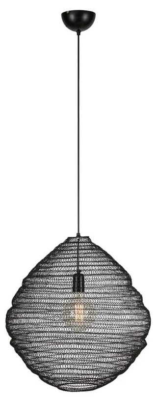 Czarna lampa wisząca z metalowym kloszem ø 50 cm Tazza – Markslöjd
