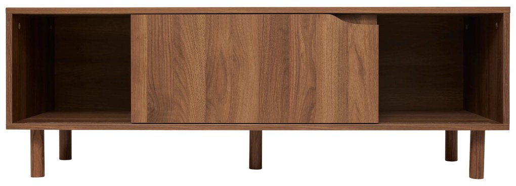 Szafka pod telewizor SLIDY, kolor ciemnego drewna, 120 x 40 x 42 cm