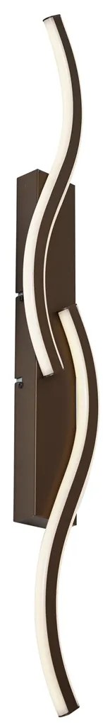 Designerski Kinkiet / Lampa scienna w kolorze ciemnego brązu z 3-stopniową regulacją ściemniania, 2-punktowy - BummyDesignerski Oswietlenie wewnetrzne