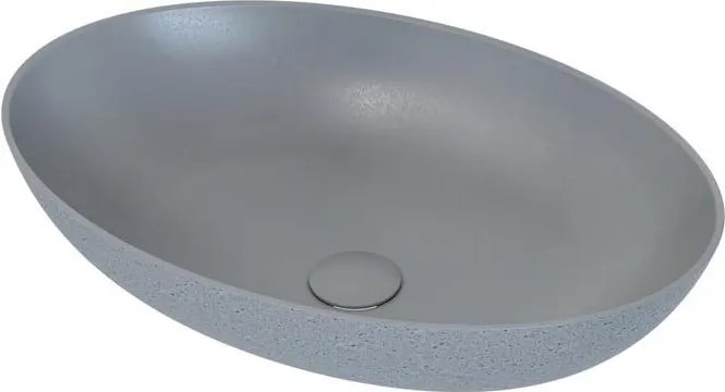 Umywalka nablatowa OLSBORG 60x40,5 cm beton/szary