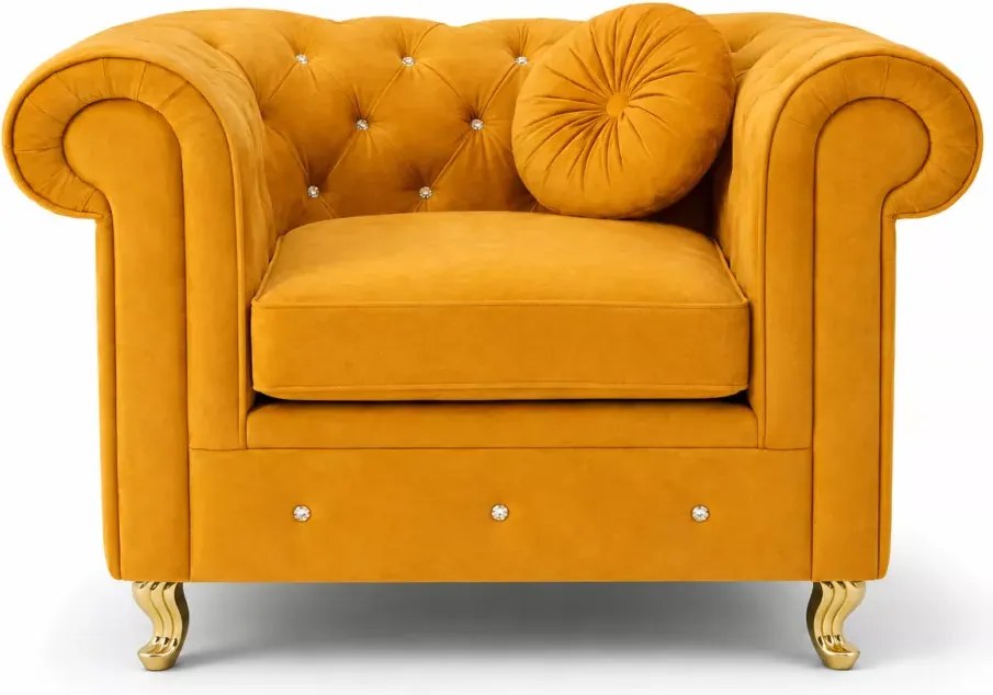 Elegancki fotel Prima pikowany chesterfield
