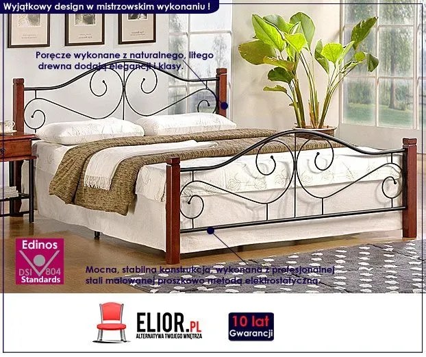Stylowe łóżko czereśnia antyczna A0-G09