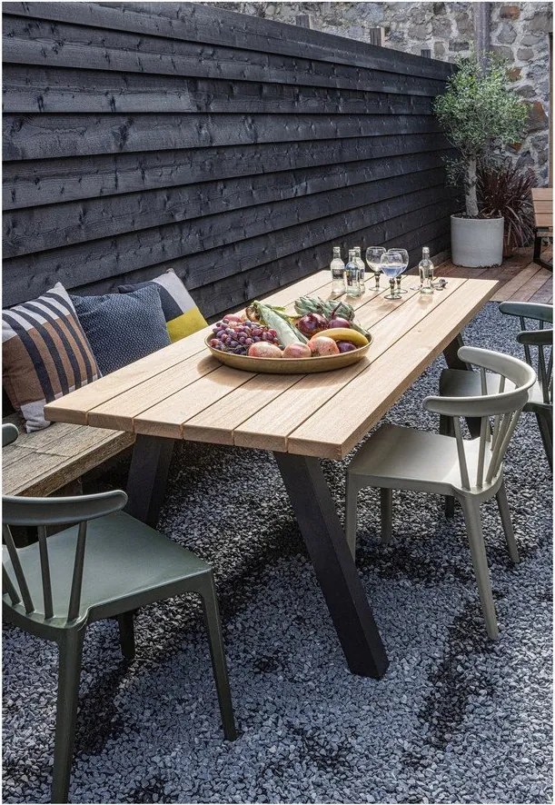 Stół ogrodowy z litego drewna 81x210 cm Tablo – WOOOD