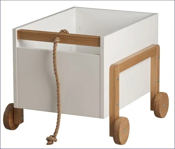 Biały kontenerek na zabawki A3-S63