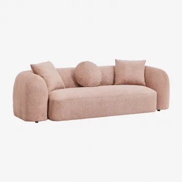 Sofa 3-osobowa Z Szenilu Coco Tkaniny Szenil Rosa Palote | Daydream Pink - Sklum