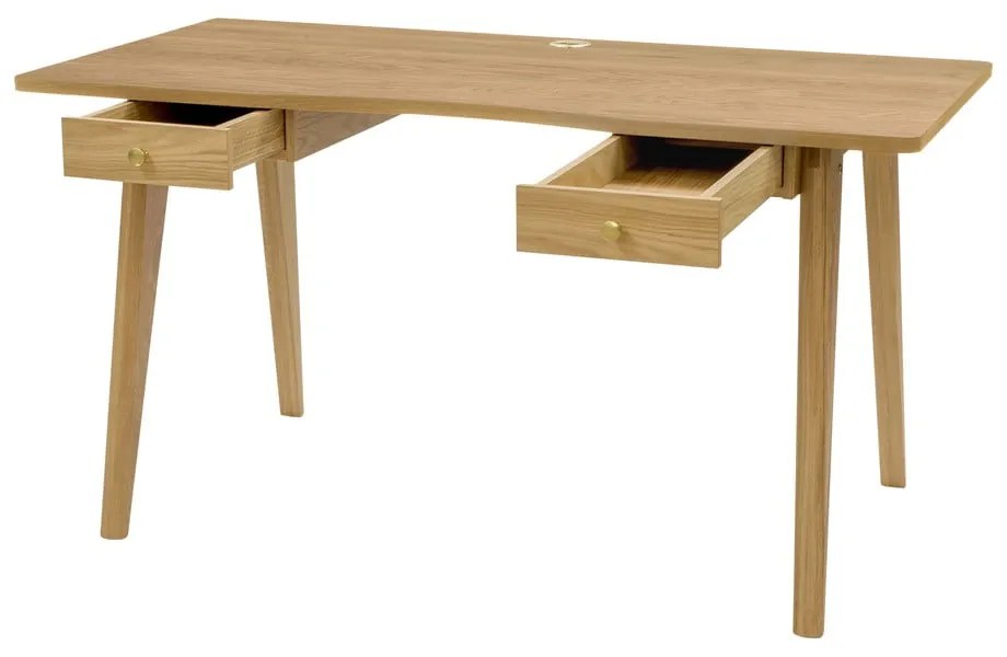 Biurko w dekorze dębu 70x140 cm Nice – Woodman