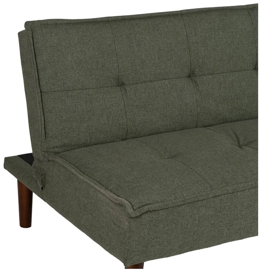Zielona rozkładana sofa z tkaniny szenilowej 181 cm – Ixia