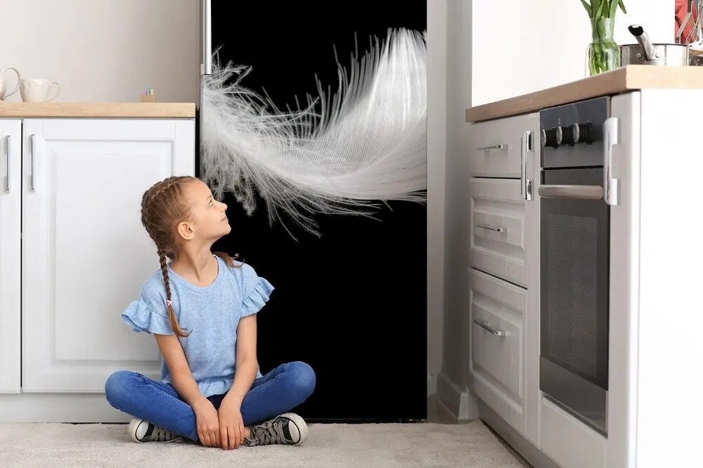 Mata magnetyczna na lodówkę Białe pióro