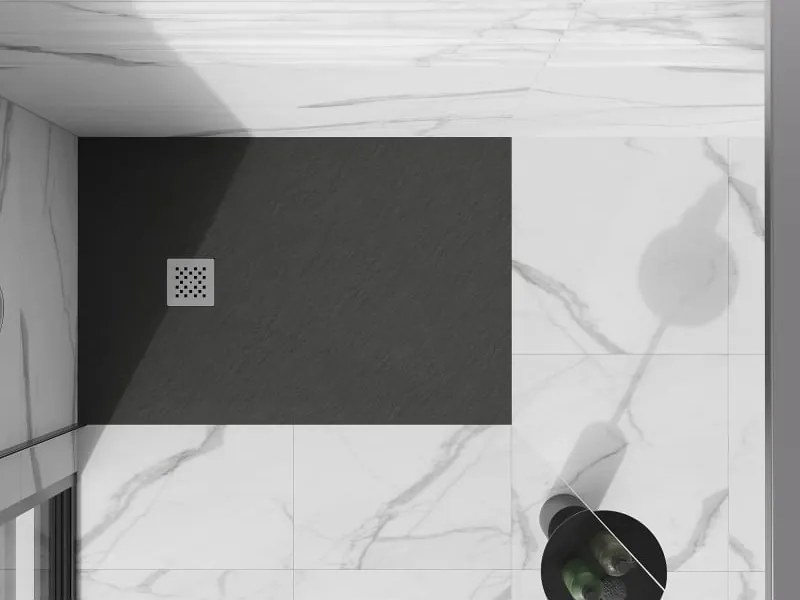 Mexen Stone+ brodzik kompozytowy prostokątny 120 x 100 cm, antracyt - 44711012
