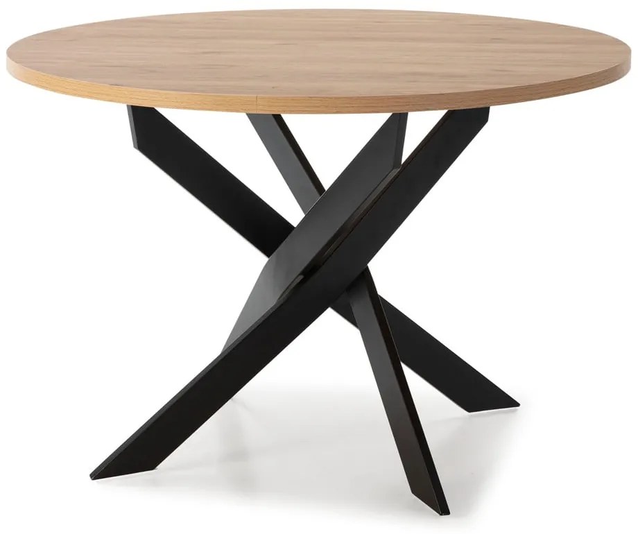 Okrągły stół z blatem w dekorze dębu 120x120 cm Ther – Marckeric