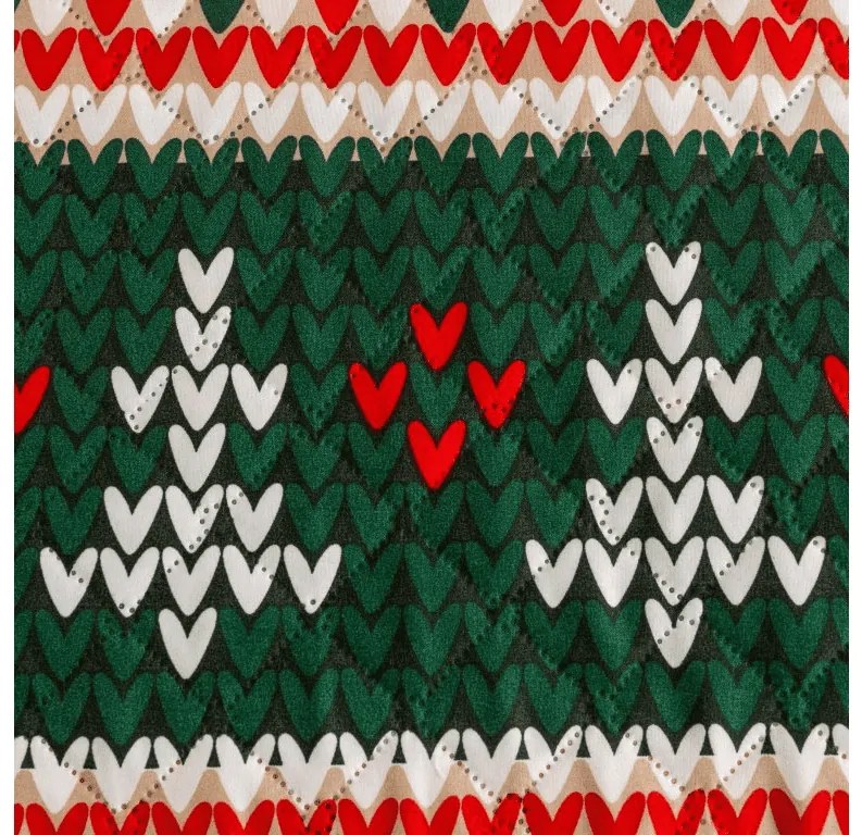 Narzuta na łóżko FROSTED CHRISTMAS, kolorowa Rozmiar: 220 x 240 cm