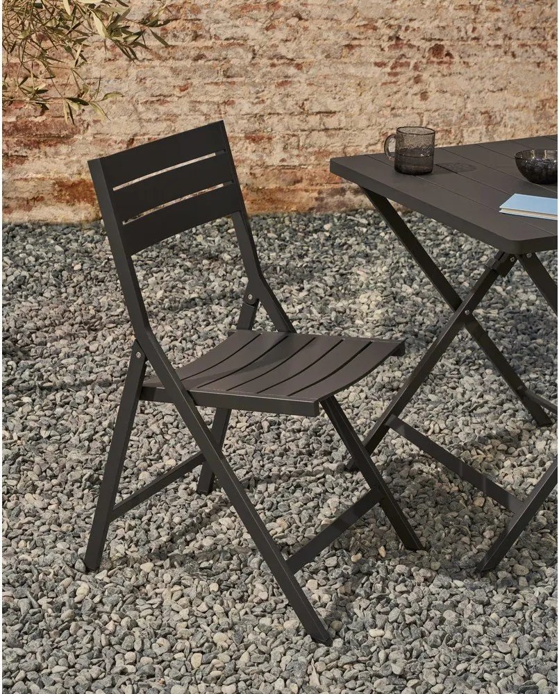 Czarne metalowe krzesło ogrodowe Torreta – Kave Home