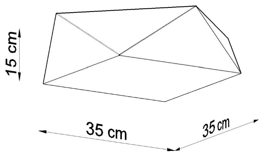 Biała lampa sufitowa 35x35 cm Koma – Nice Lamps