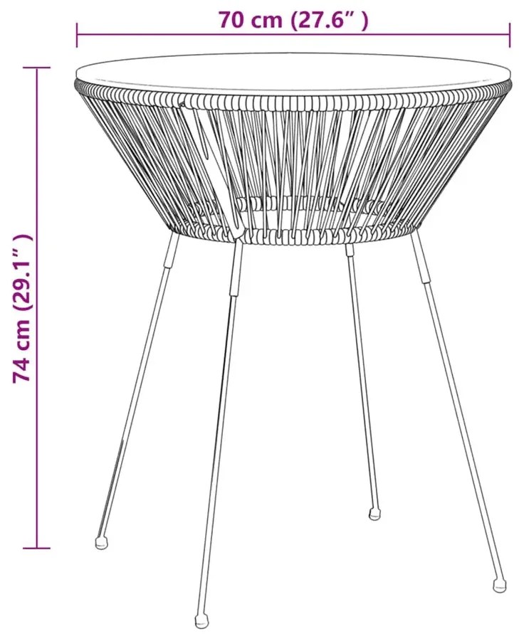 Dwa krzesła i okrągły stolik G8-C18