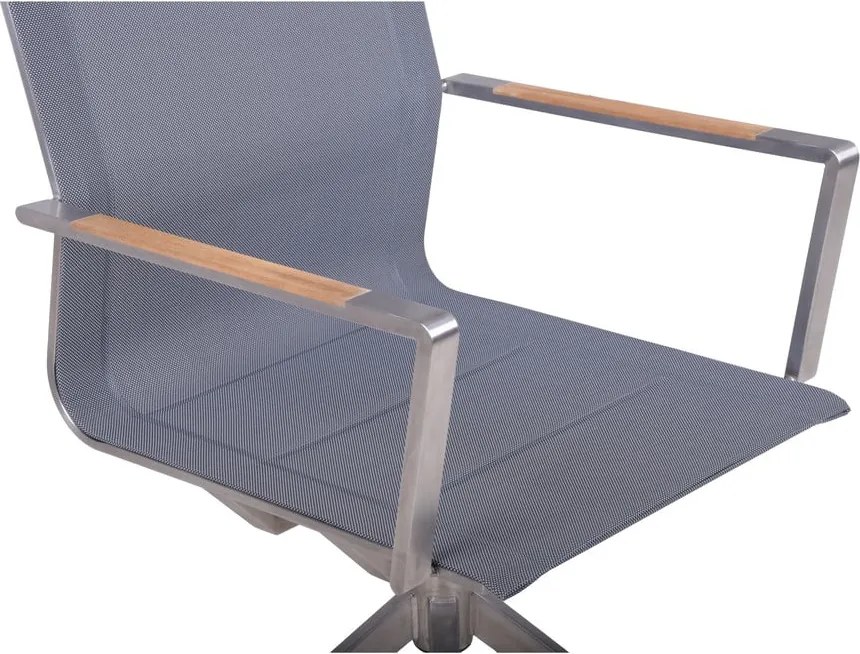 Szare metalowe krzesło ogrodowe Salida – Garden Pleasure