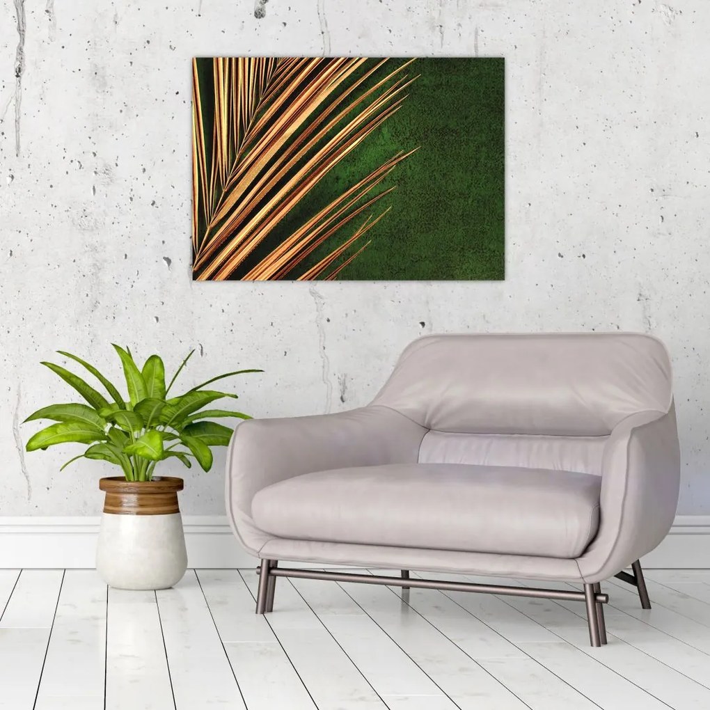 Obraz z liściem (70x50 cm)