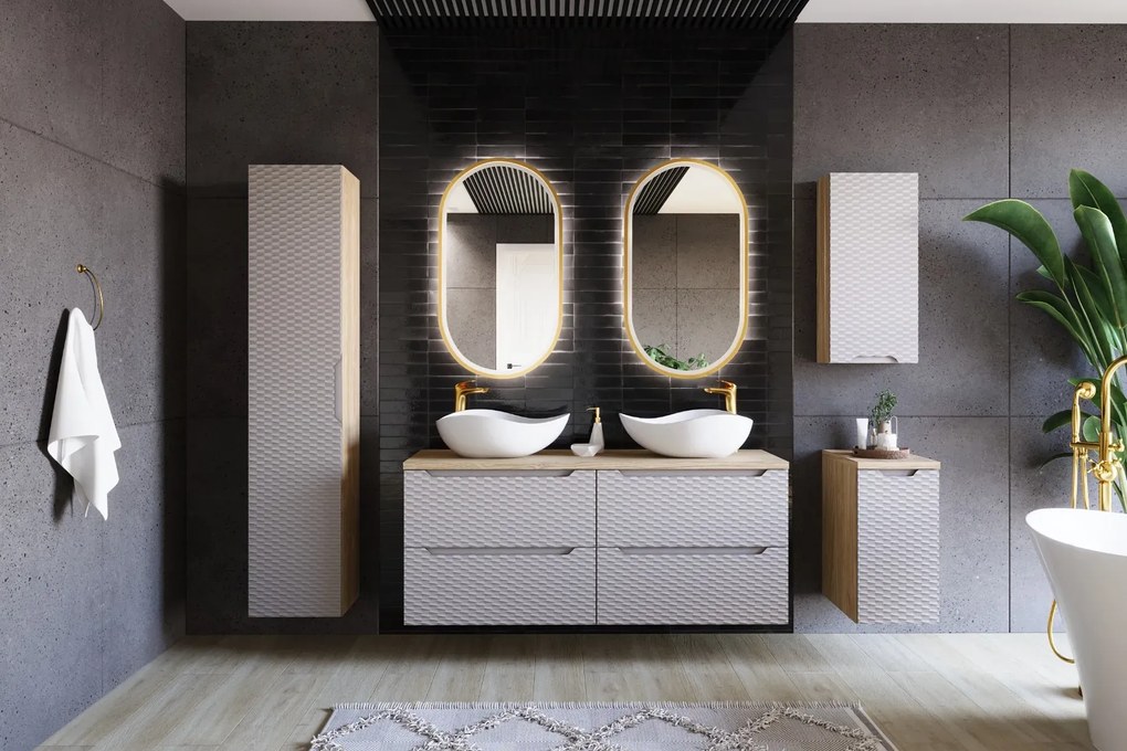 Szafka pod umywalkę OCEAN BEIGE 82-70-2S 70cm dąb olejowany/beżowa COMAD