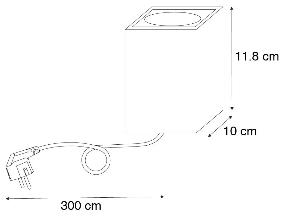 Industrialny reflektor ogrodowy rdzawo-brązowy kwadratowy IP65 - Lennard
