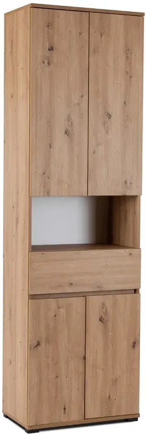 Zamykany regał słupek 60 cm dab artisan L5-A28