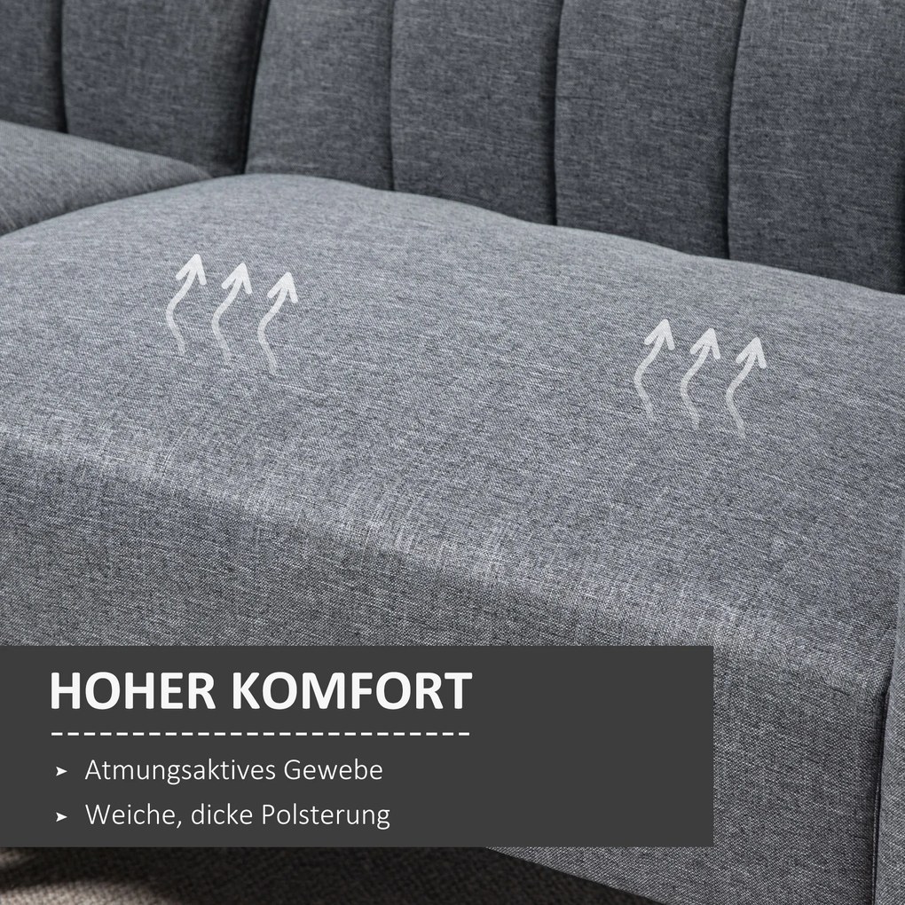 HOMCOM Sofa rozkładana z funkcją spania 173x75x73 cm nowoczesna kanapa | Aosom PL