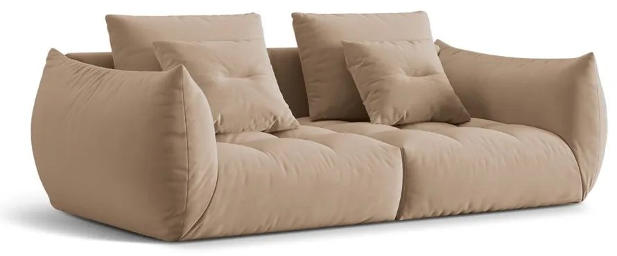 Beżowa aksamitna sofa 232 cm Bloom – Micadoni