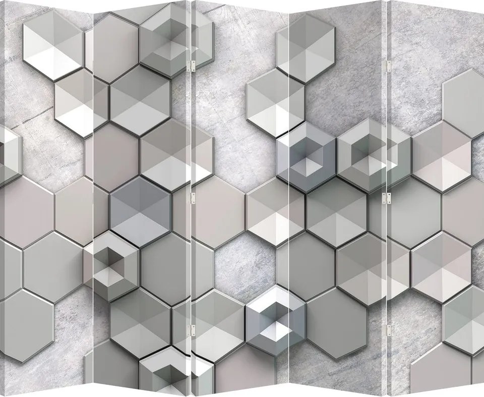 Parawan - Abstrakcja 3D (210x170 cm)
