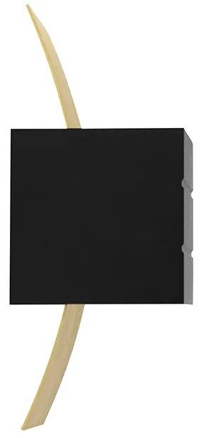 Designerska lampa ścienna czarna ze złotem - AmyDesignerski Oswietlenie wewnetrzne
