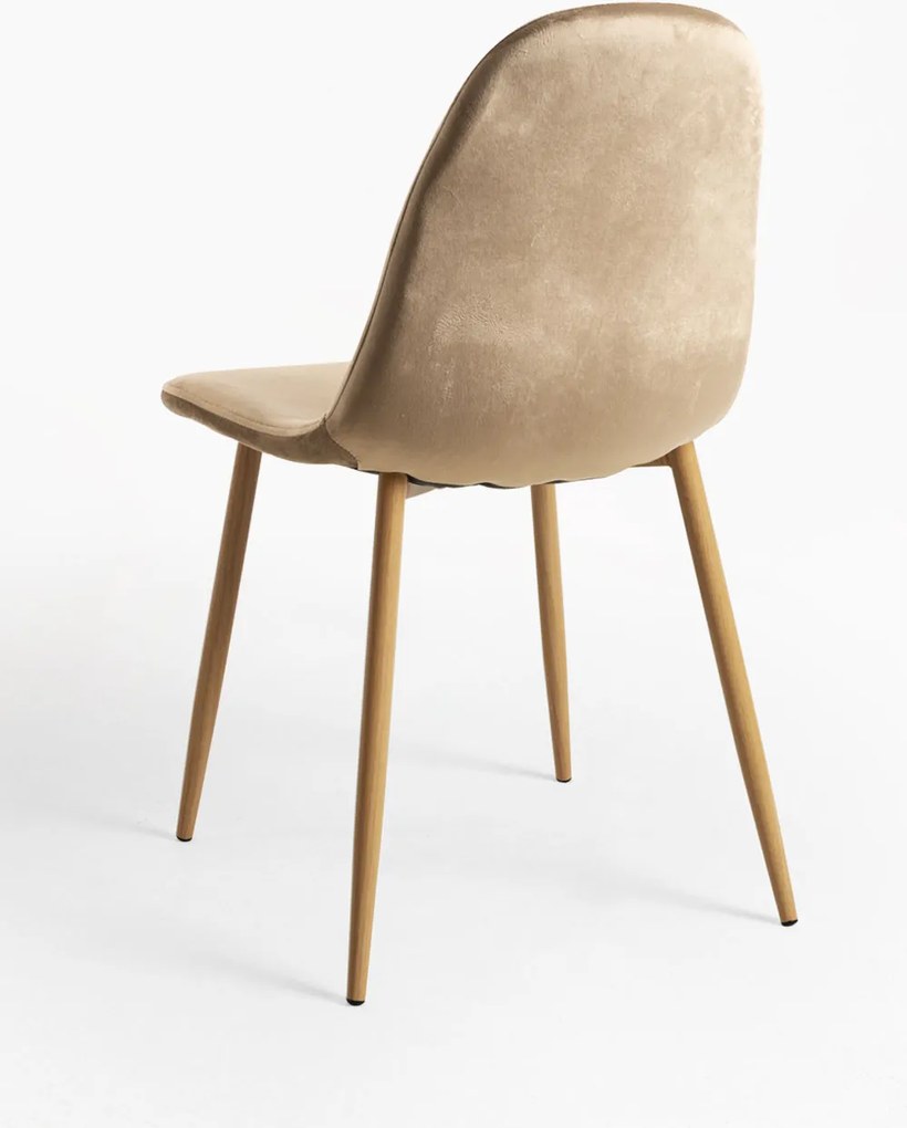 Zestaw 4 Krzese Teok Aksamitne