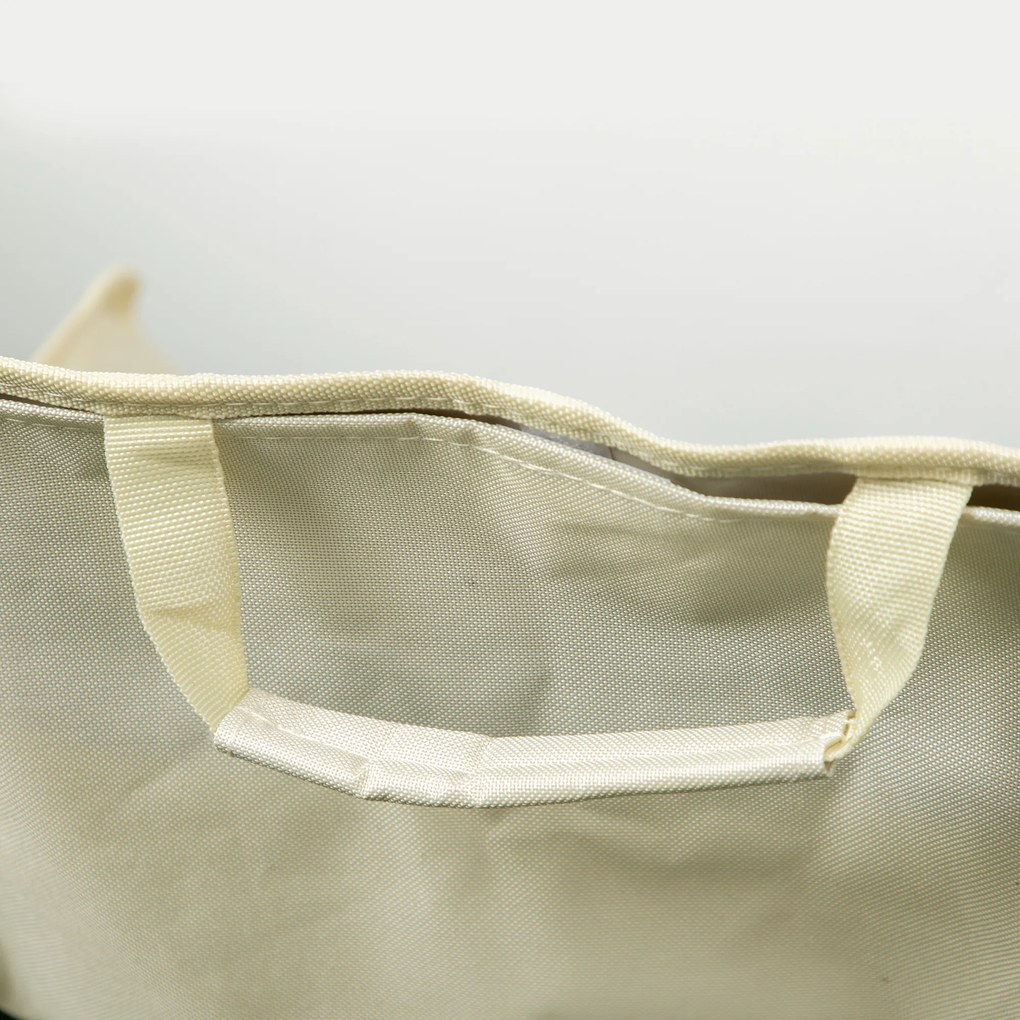 Outsunny Składane krzesło campingowe, rama stalowa, siedzisko z tkaniny, torba, Biały