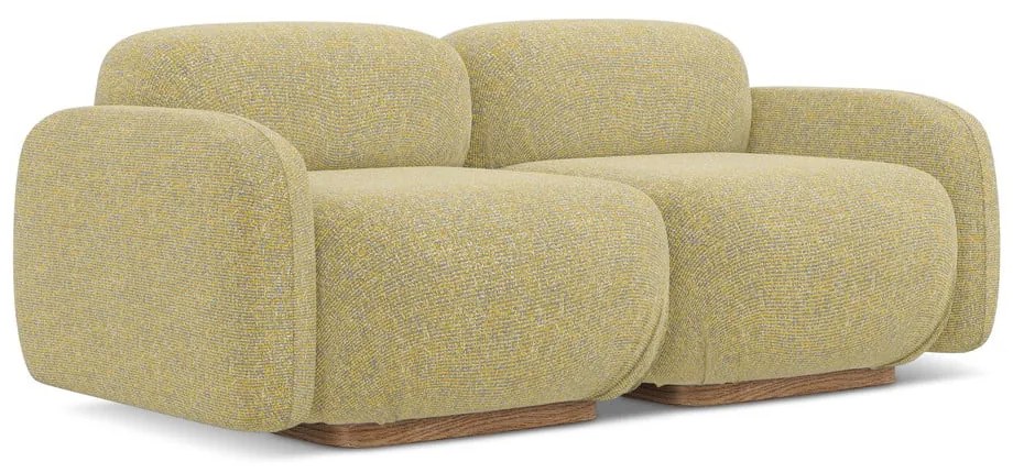 Żółta sofa modułowa 190 cm Ailani – Makamii