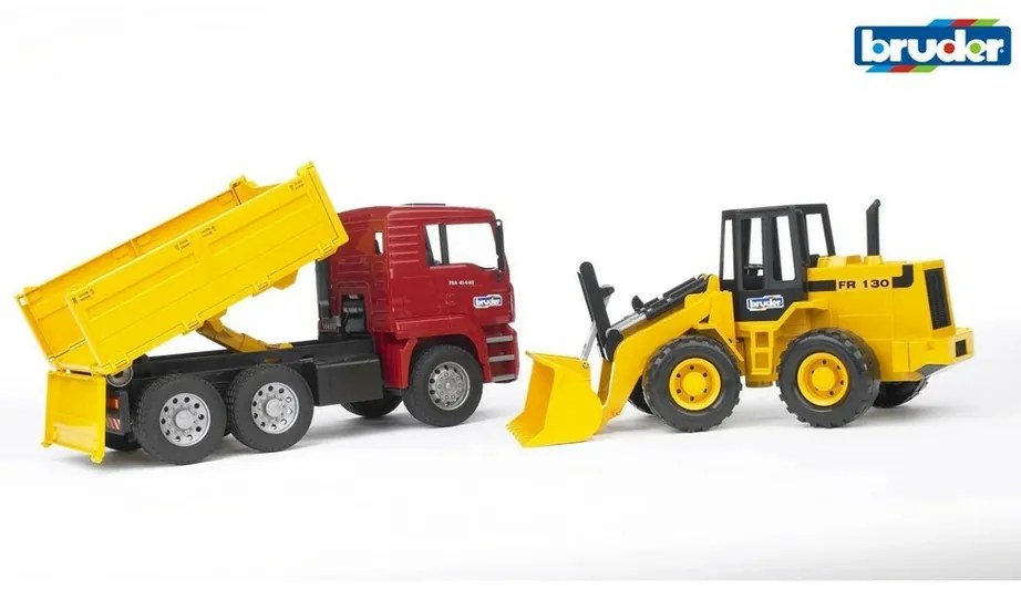 Bruder 2725 Pojazdy budowlane MAN ciężarówka ikoparka