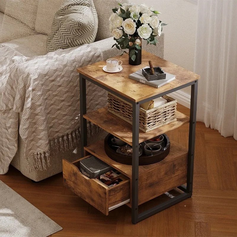 Szafka nocna ciemny brąz loft 80cm