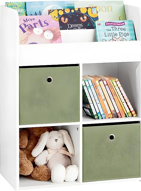 Półka na książki z 2 koszami dla Dzieci KMB79-W