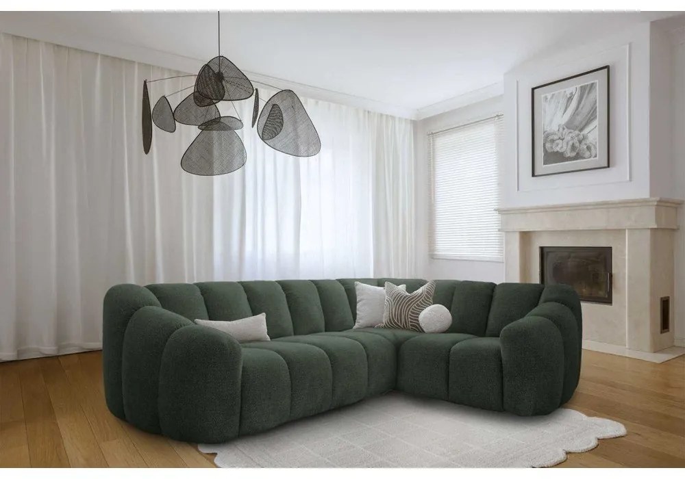 Ciemnozielony narożnik (prawostronny/w kształcie litery L) Shell – Miuform