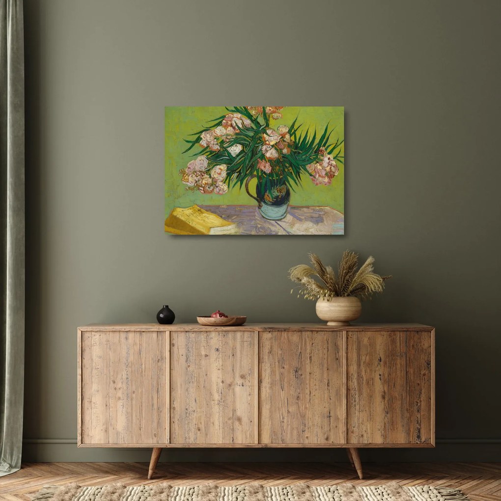 Obraz na szkle - Vincent van Gogh, Oleanders, reprodukcje (70x50 cm)