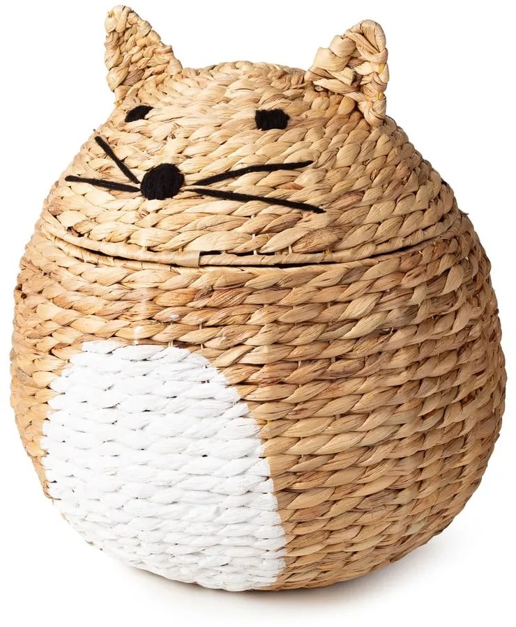 Dziecięcy kosz na zabawki z hiacyntu wodnego w naturalnym kolorze ø 40x43 cm Cat – Compactor