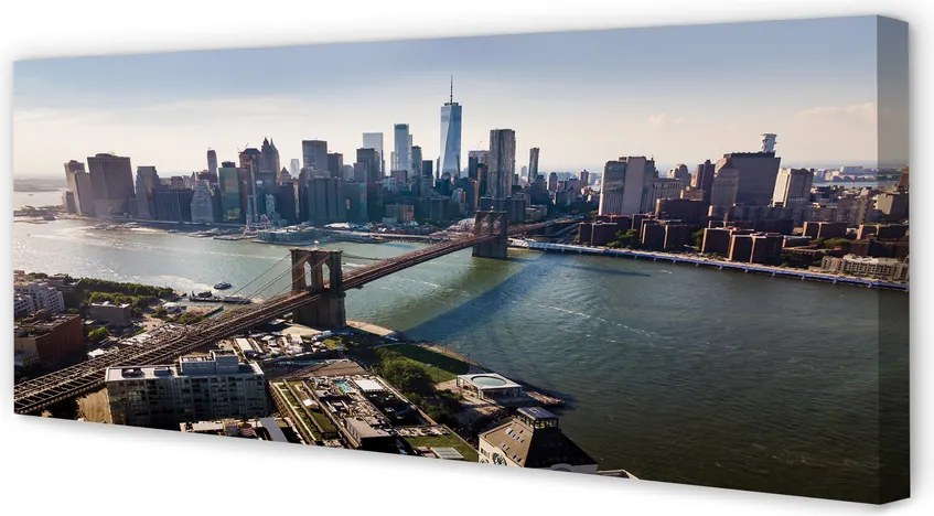 Duży obraz na płótnie Architektura Miasta: Most i Wieżowce
